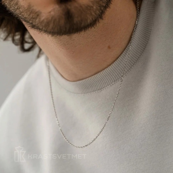 Цепь из серебра 925, плетение «Гурмета»